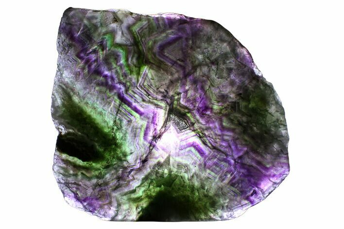 Colorful Polished Fluorite Slab - China #374379